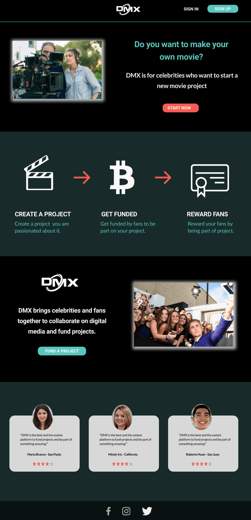 DMX Landing Page